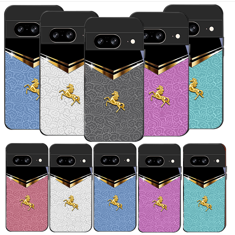 Google Pixel 9 - Funda de vidrio negro para teléfono