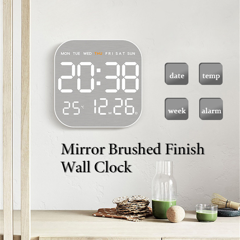Modern Electronics Gadgets - Reloj de pared con acabado cepillado