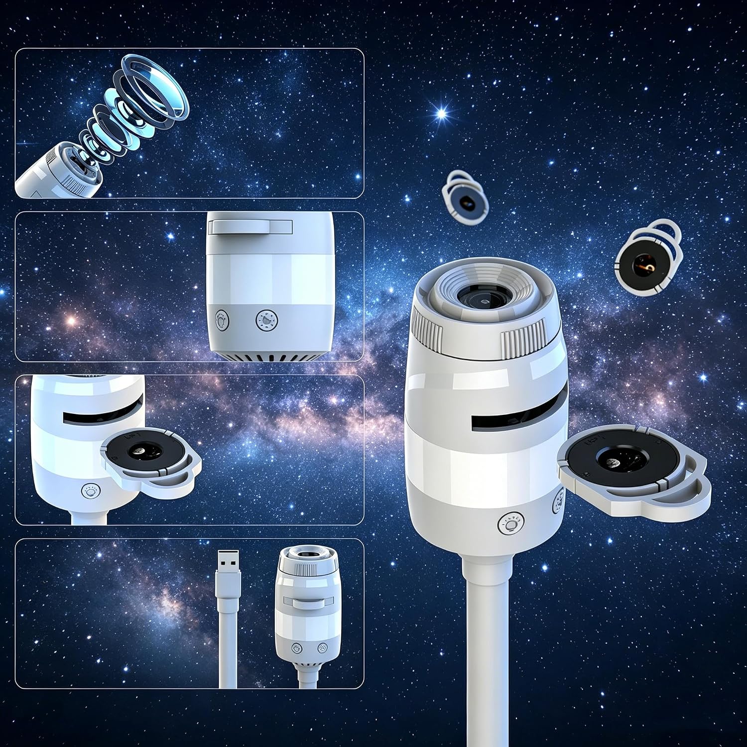 Proyector de Galaxia 2 en 1, L - Mini Projector Portable reseña y precio