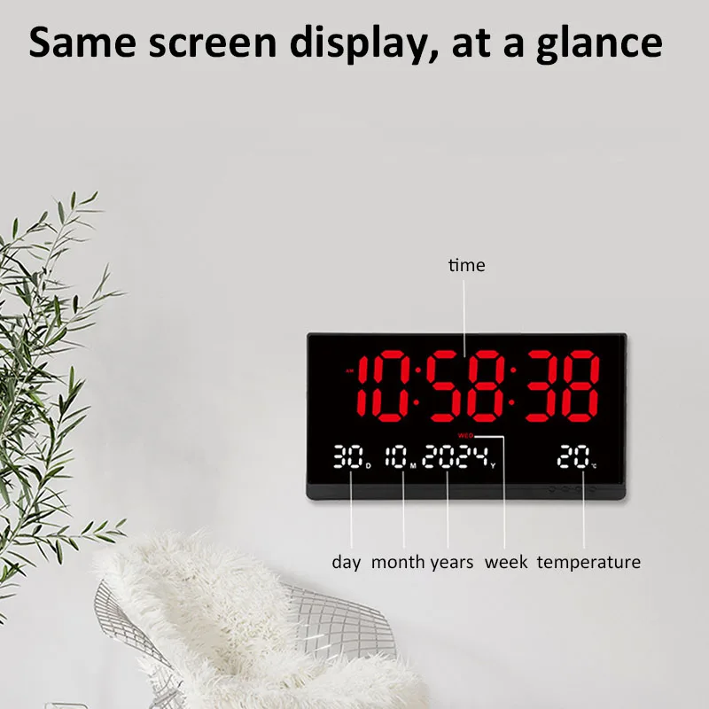 Reloj de pared Digital grande  - Modern Electronics Gadgets reseña y precio