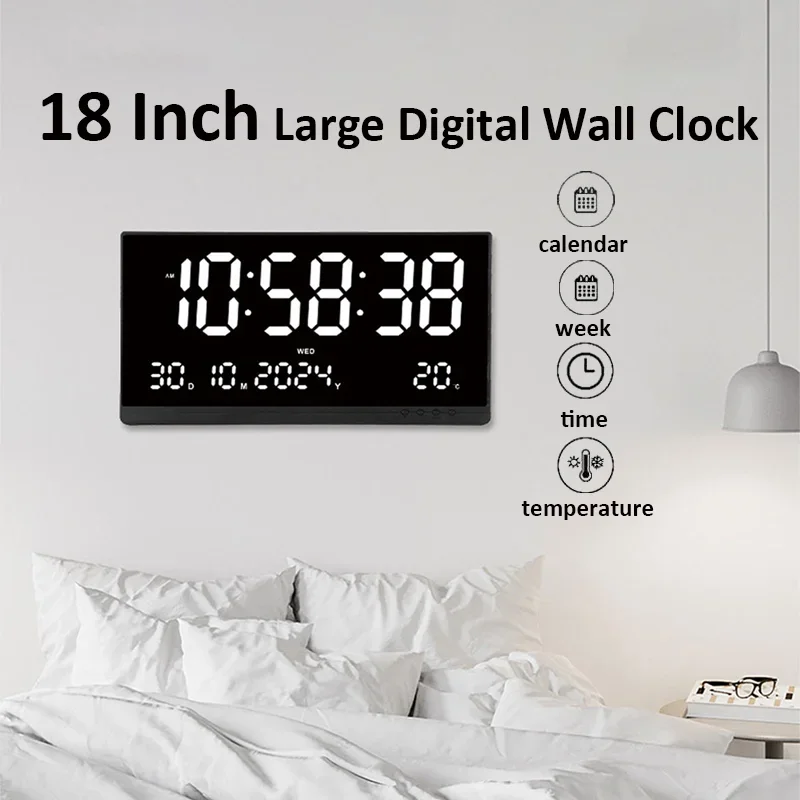 Reloj de pared Digital grande  - Modern Electronics Gadgets reseña y precio