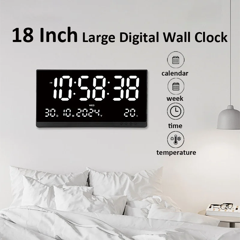 Reloj de Pared Digital Grande  - Modern Electronics Gadgets reseña y precio