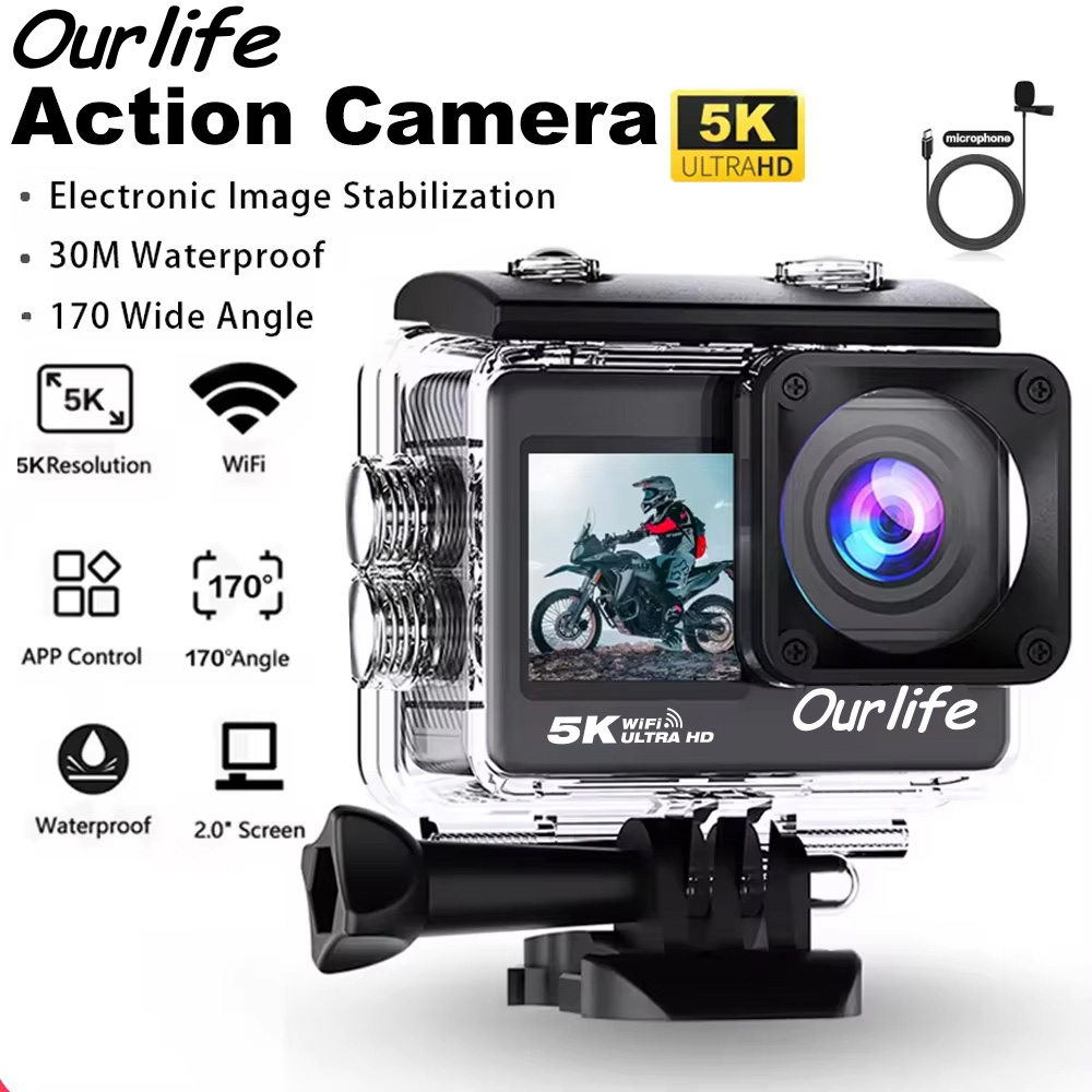 Cámara de acción Ourlife 5K 4K - Unique Electronics Gadgets reseña y precio